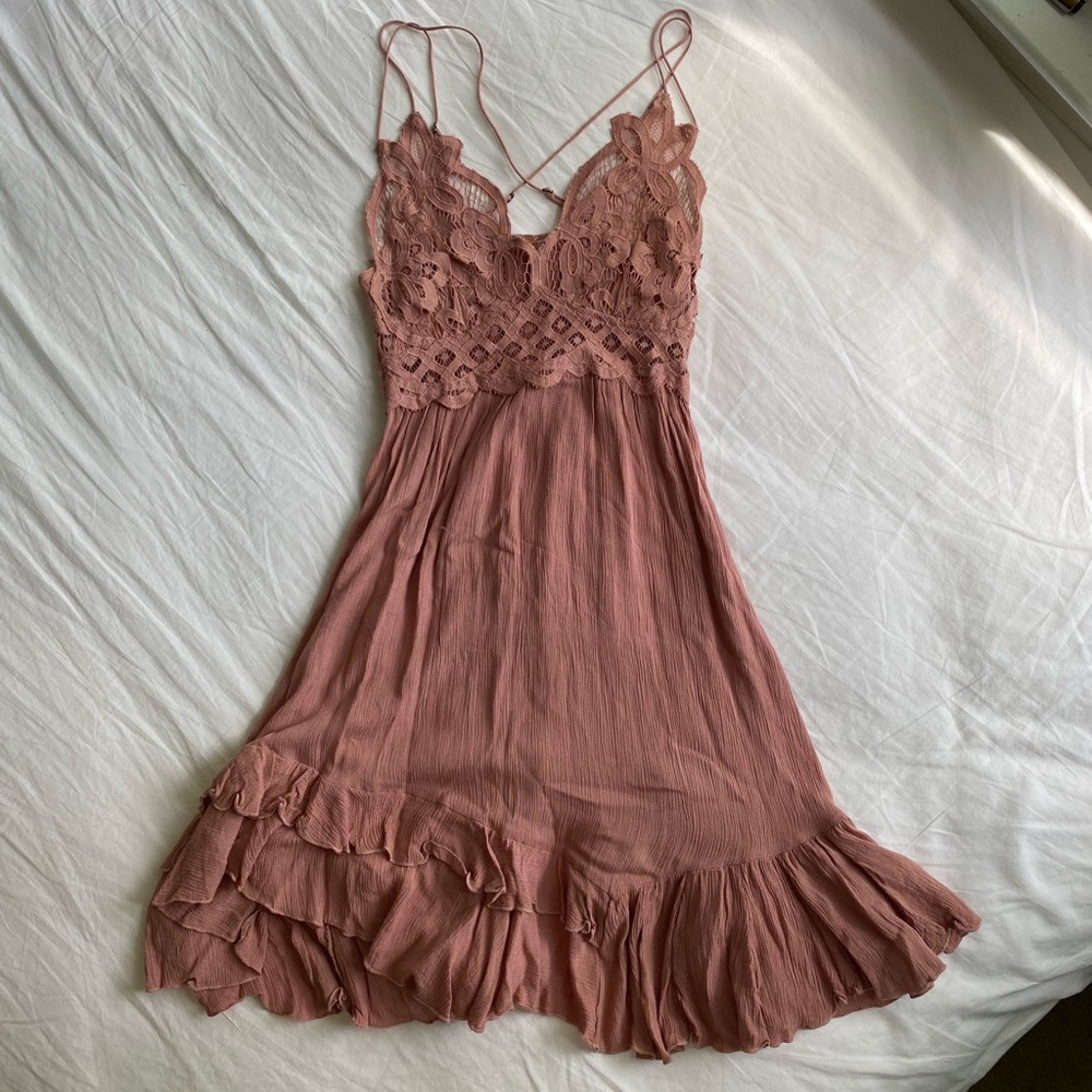 Free People One Adella Slip in Rose